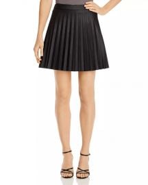 Cannes Pleated Faux-Leather Skirt at Bloomingdales